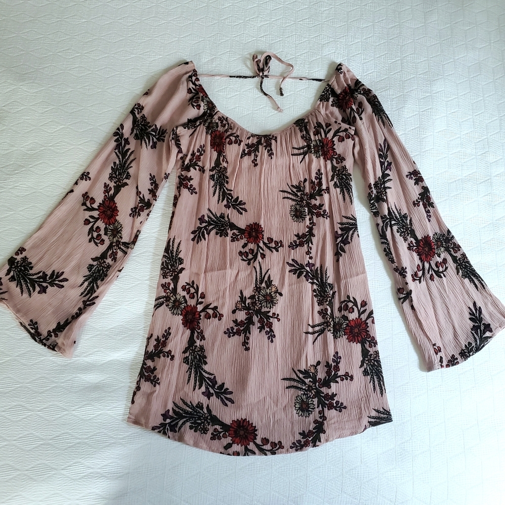 Boho floral tunic dress